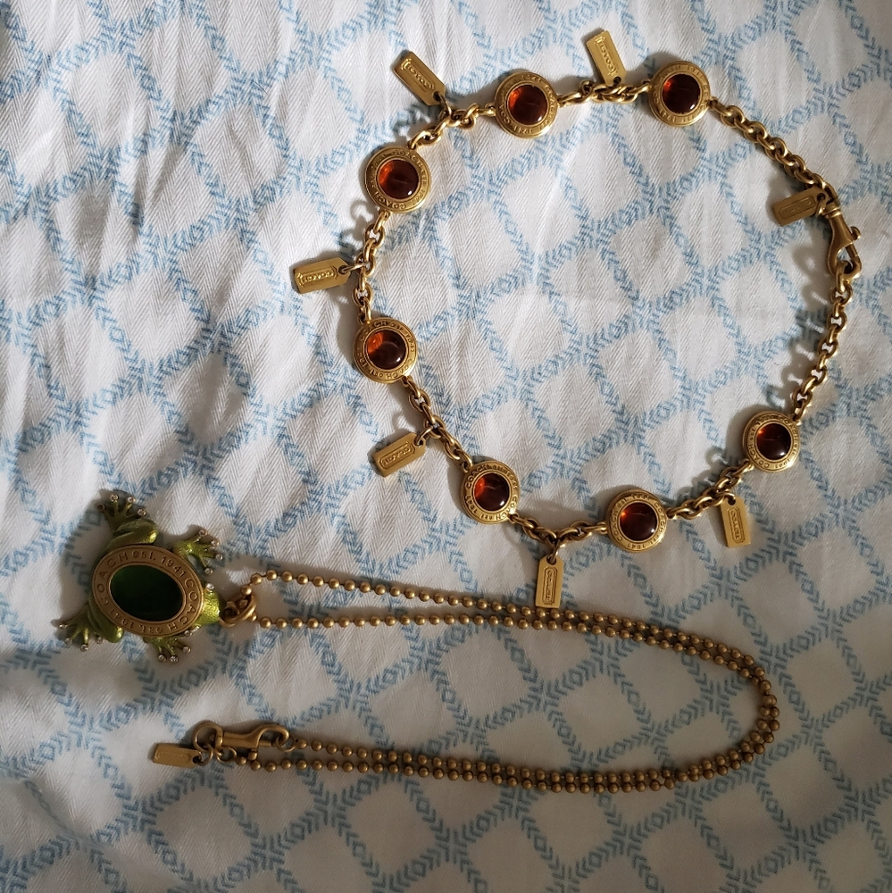 2 vintage Coach cavashawn  extremely rare necklaces